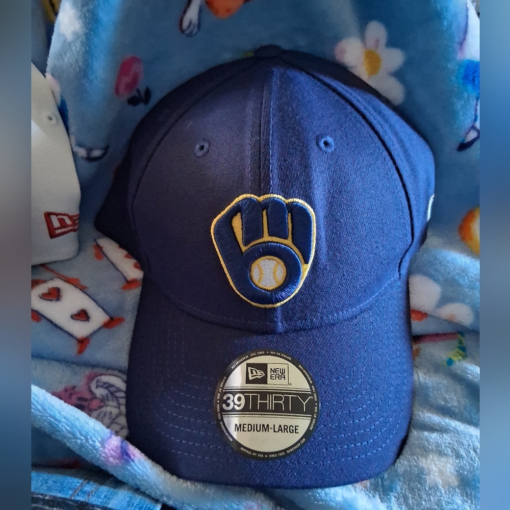 New Era Navy and Yellow Brewers Fitted Cap